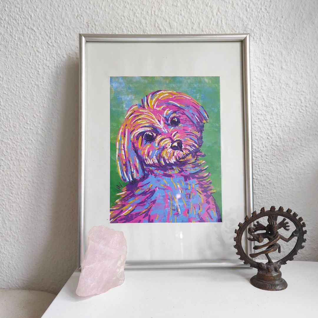 Pet-Portrait with personalized note