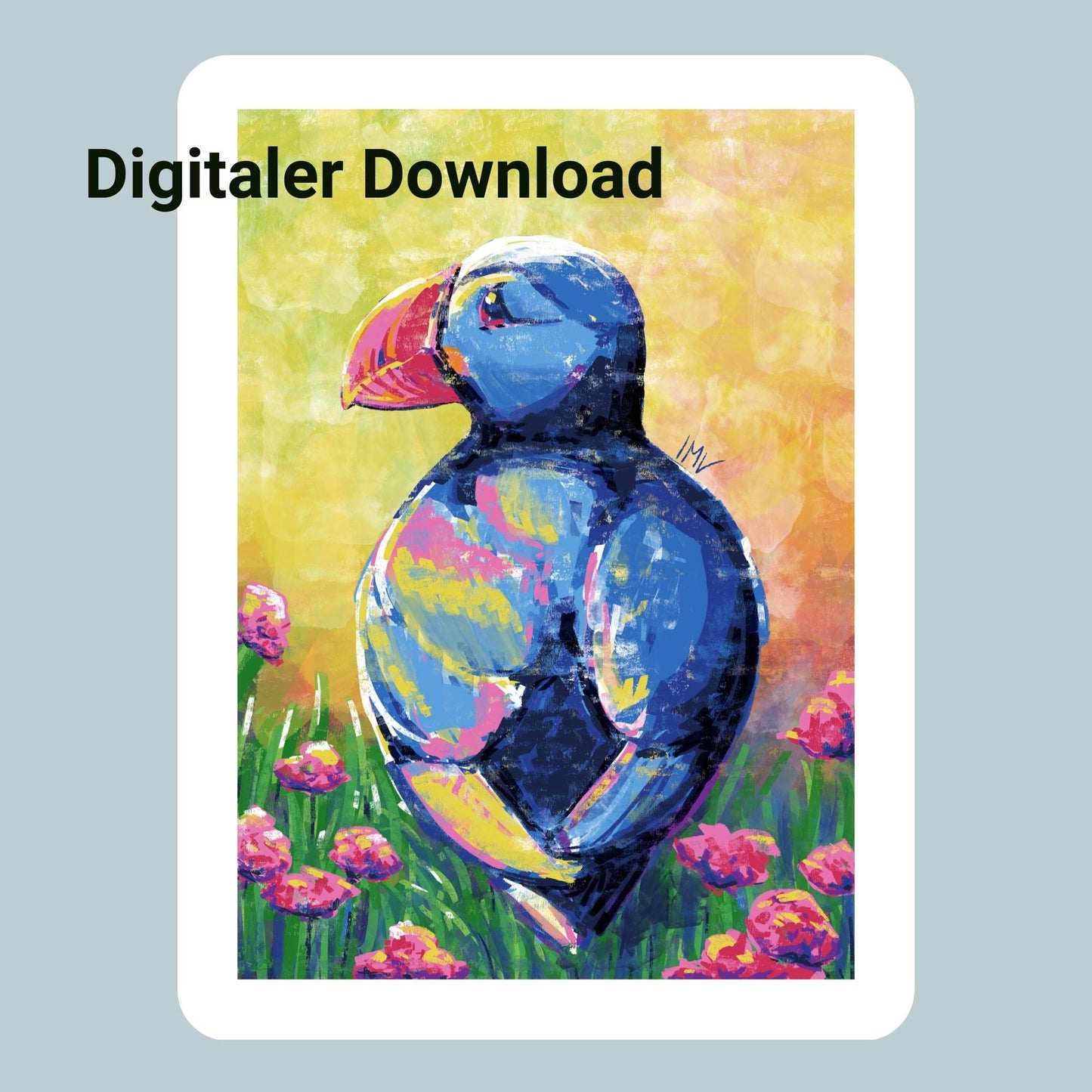 Papageitaucher 1 - Kunst und Tierschutz - Digitaler Download