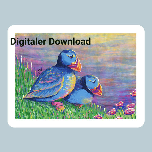 Papageitaucher 2 - Kunst und Tierschutz - Digitaler Download