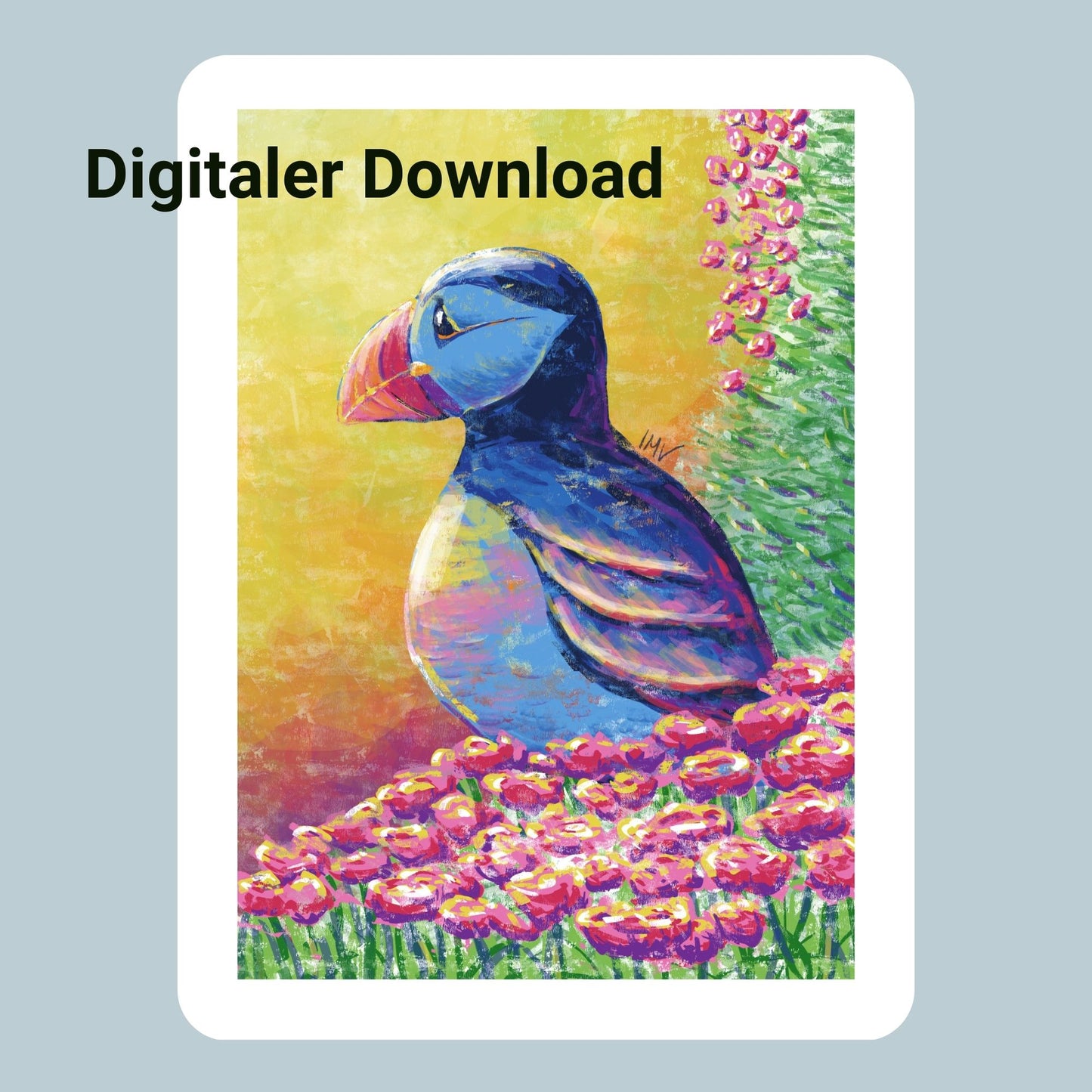 Papageitaucher 3 - Kunst und Tierschutz - Digitaler Download
